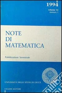 Note di matematica. Vol. 14 libro