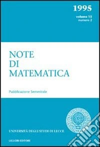 Note di matematica. Vol. 15/2 libro