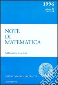 Note di matematica. Vol. 16/2