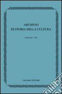 Archivio di storia della cultura libro