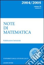 Note di matematica. Vol. 23