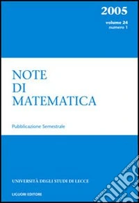 Note di matematica. Vol. 24