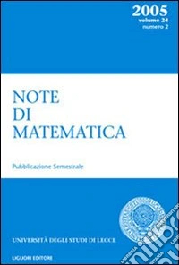 Note di matematica. Vol. 24/2 libro