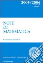 Note di matematica. Vol. 25/1 libro