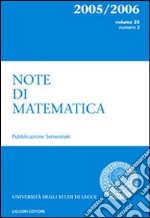 Note di matematica. Vol. 25/2 libro