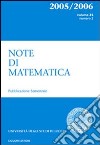 Note di matematica. Vol. 25/2 libro