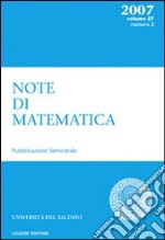 Note di matematica. Vol. 27/2