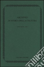 Archivio di storia della cultura (2014). Vol. 18 libro