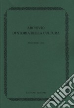 Archivio di storia della cultura (2018). Vol. 31 libro