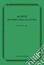 Archivio di storia della cultura (2020). Vol. 33 libro