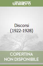 Discorsi (1922-1928) libro