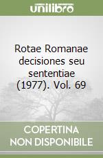 Rotae Romanae decisiones seu sententiae (1977). Vol. 69 libro