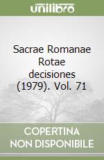 Sacrae Romanae Rotae decisiones (1979). Vol. 71 libro