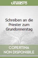 Schreiben an die Priester zum Grundonnerstag libro