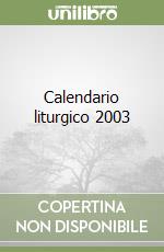 Calendario liturgico 2003 libro