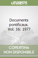 Documents pontificaux. Vol. 16: 1977 libro