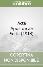 Acta Apostolicae Sedis (1918) libro