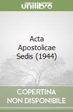 Acta Apostolicae Sedis (1944) libro