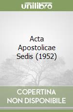 Acta Apostolicae Sedis (1952) libro