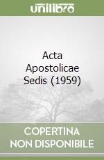 Acta Apostolicae Sedis (1959) libro