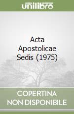 Acta Apostolicae Sedis (1975) libro