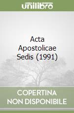 Acta Apostolicae Sedis (1991) libro