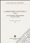 Lamentabili sane exitu. 1907 les documents préparatoires du Saint Office libro