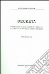 Decreta. Selecta inter ea quae anno 2002 prodierunt cura eiusdem apostolici tribunalis edita. Vol. 20 libro