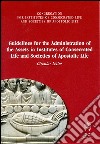 Guidelines for administration of the assets in institutes of consecrated life and societies of apostolic life. Circular letter libro