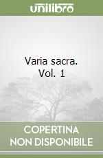 Varia sacra. Vol. 1 libro