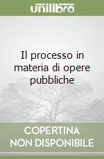Il processo in materia di opere pubbliche