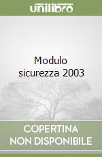 Modulo sicurezza 2003 libro