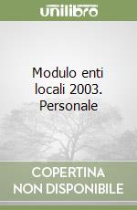 Modulo enti locali 2003. Personale libro