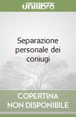 Separazione personale dei coniugi libro