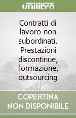 Contratti di lavoro non subordinati. Prestazioni discontinue, formazione, outsourcing libro