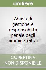 Abuso di gestione e responsabilità penale degli amministratori libro