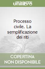 Processo civile. La semplificazione dei riti libro