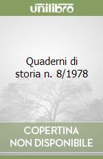 Quaderni di storia n. 8/1978 libro