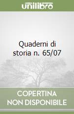 Quaderni di storia n. 65/07 libro