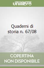 Quaderni di storia n. 67/08 libro