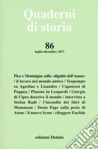 Quaderni di storia (2017). Vol. 86 libro