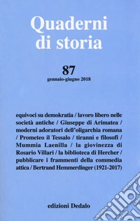 Quaderni di storia (2018). Vol. 87: Gennaio-Giugno libro