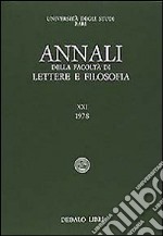 Annali della facoltà lettere e filosofia Università di Bari. Vol. 11 libro