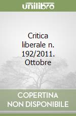 Critica liberale n. 192/2011. Ottobre libro