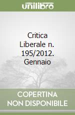 Critica Liberale n. 195/2012. Gennaio libro