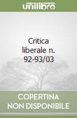 Critica liberale n. 92-93/03 libro