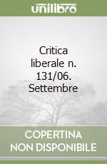 Critica liberale n. 131/06. Settembre libro