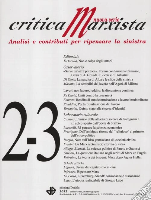 Critica marxista (2012) vol: 2-3
