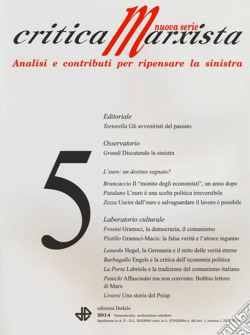 Critica marxista (2014). Vol. 5