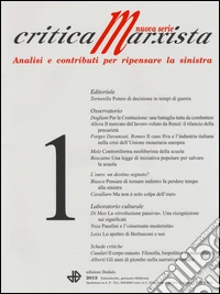 Critica marxista (2015). Vol. 1 libro